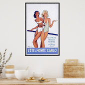 Vintag Monte-Carlo, Monaco - Poster (Küche)