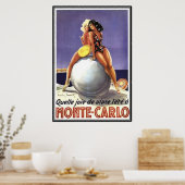 Vintag Monte-Carlo, Monaco - Poster (Küche)