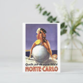 Vintag Monte Carlo, Monaco - Postkarte (Stehend Vorderseite)