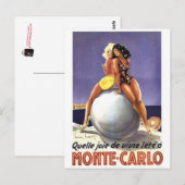 Vintag Monte Carlo, Monaco - Postkarte (Vorne/Hinten)
