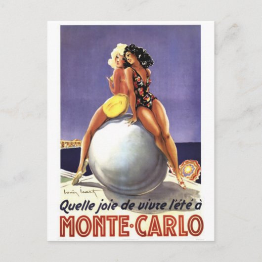 Vintag Monte Carlo, Monaco - Postkarte (Vorderseite)