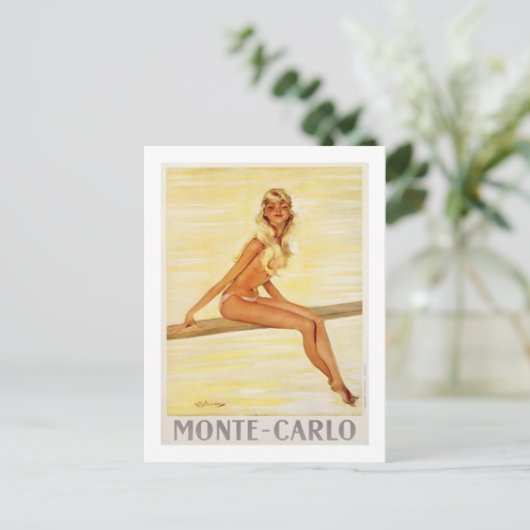 Vintag Monte Carlo, Monaco - Postkarte (Stehend Vorderseite)