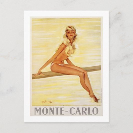 Vintag Monte Carlo, Monaco - Postkarte (Vorderseite)