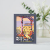 Vintag Montecarlo (Monaco) Postkarte (Stehend Vorderseite)