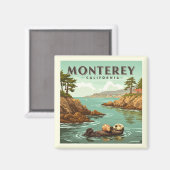 Vintag Monterey California Magnet (Vorderseite/Rückseite)