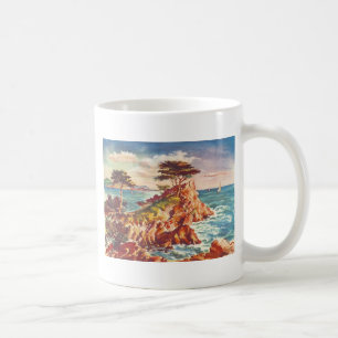 Vintag Monterey Coastline Californien Tourismus US Kaffeetasse