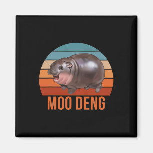 Vintag Moodeng Hippo Famous Ba Magnet
