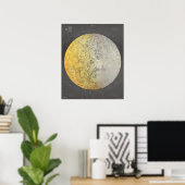 Vintag Moon Map Poster (Heimbüro)