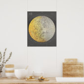 Vintag Moon Map Poster (Küche)