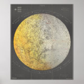 Vintag Moon Map Poster (Vorne)