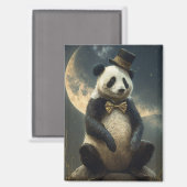 Vintag Moon Panda Bear Magnet (Vorderseite/Rückseite)