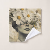 Vintag Moonlit - Boho Vintag Elegante Badhandtuch Set (Waschlappen)