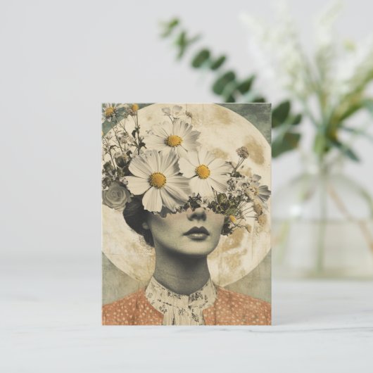 Vintag Moonlit - Boho Vintag Elegante Postkarte (Stehend Vorderseite)