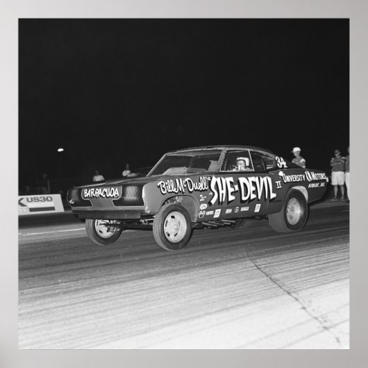 Vintag Mopar Drag - Cuda - She-Devil Poster (Vorne)