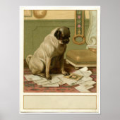 Vintag Mops Poster (Vorne)