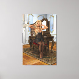 Vintag morgens leinwanddruck