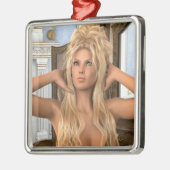 Vintag morgens silbernes ornament (Links)