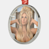 Vintag morgens silbernes ornament (Links)