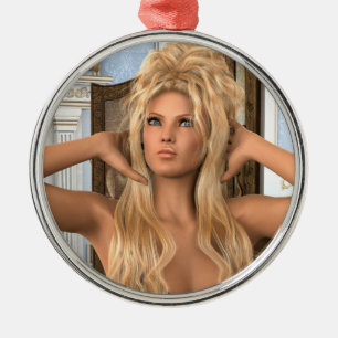 Vintag morgens silbernes ornament