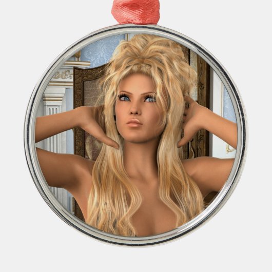 Vintag morgens silbernes ornament (Vorne)