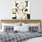 Vintag morgens Viktorianischer Stil Leinwanddruck (Insitu (Schlafzimmer))