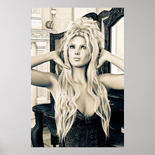 Vintag morgens Viktorianischer Stil Poster (Vorne)