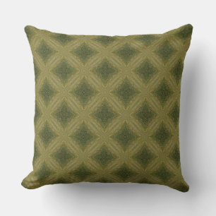 Vintag Moss Green Star Mirage Design Throw Kissen