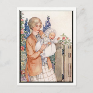 Vintag Mother and Baby von Anne Anderson Postkarte