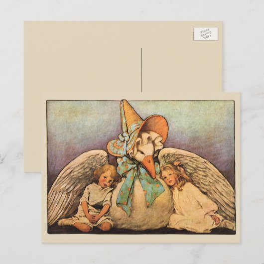 Vintag Mother Goose Children Jessie Willcox Smith Postkarte (Vorne/Hinten)
