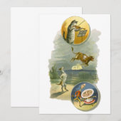 Vintag Mother Goose Kinderzimmer Rhyme Hey Diddle Einladung (Vorne/Hinten)