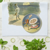 Vintag Mother Goose Kinderzimmer Rhyme Hey Diddle Geschirrtuch (Gefaltet)