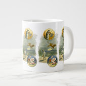Vintag Mother Goose Kinderzimmer Rhyme Hey Diddle Jumbo-Tasse (Vorderseite Rechts)