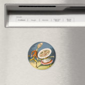 Vintag Mother Goose Kinderzimmer Rhyme Hey Diddle Magnet (In Situ (Geschirrspüler))