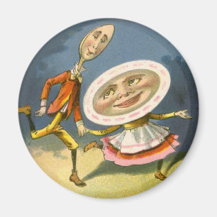 Vintag Mother Goose Kinderzimmer Rhyme Hey Diddle Magnet