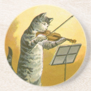 Vintag Mother Goose Kinderzimmer Rhyme Hey Diddle Sandstein Untersetzer