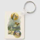 Vintag Mother Goose Kinderzimmer Rhyme Hey Diddle Schlüsselanhänger (Rückseite)