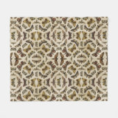 Vintag Moths Fleece Blanket (Vorderseite (Horizontal))