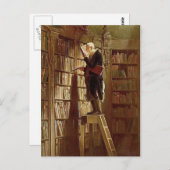 Vintag-motiv der Bookworm Postkarte (Vorne/Hinten)