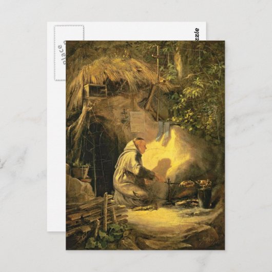 Vintag, motiv - Hermit Grillhühnchen Postkarte (Vorne/Hinten)