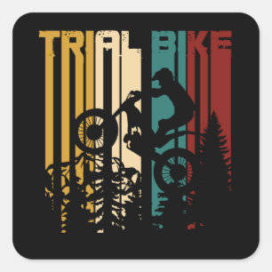 Vintag-Moto-Prozess Quadratischer Aufkleber