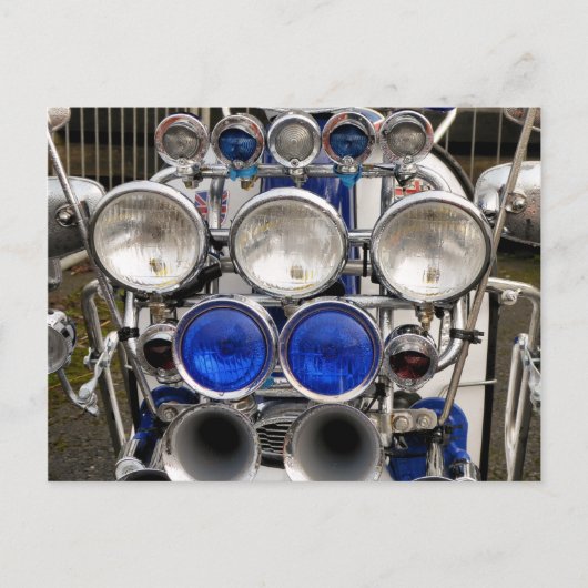 VINTAG MOTOR SCOOTER POSTKARTE (Vorderseite)