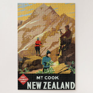 Vintag Mount Cook Neuseeland Reiseplan Puzzle