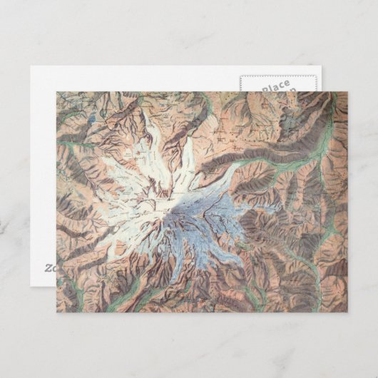 Vintag Mount Rainier Topographische Karte Washingt (Vorne/Hinten)