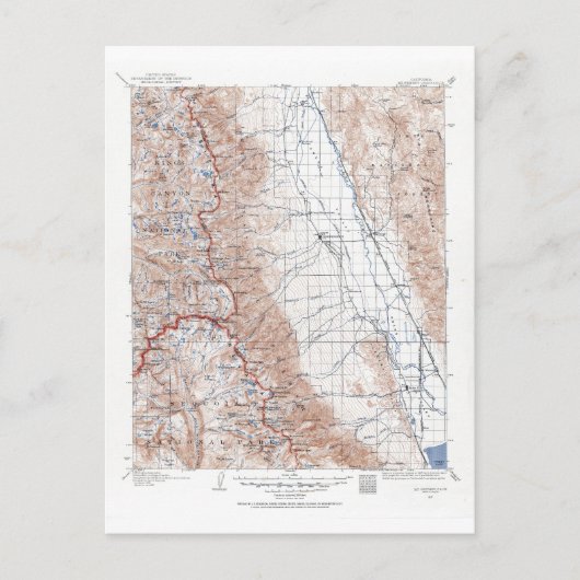 Vintag Mount Whitney Topografische Karte Kaliforni (Vorderseite)