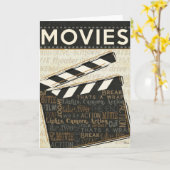 Vintag Movie Clapper Karte (Gelbe Blume)