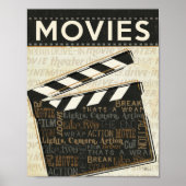 Vintag Movie Clapper Poster (Vorne)
