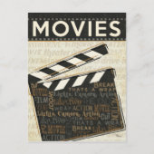 Vintag Movie Clapper Postkarte (Vorderseite)