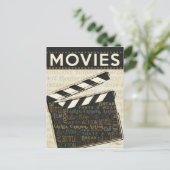 Vintag Movie Clapper Postkarte (Stehend Vorderseite)