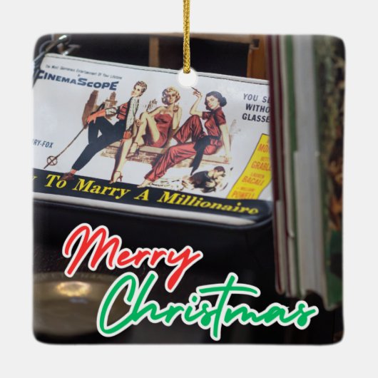 Vintag Movie Poster Keramikornament (Rückseite)