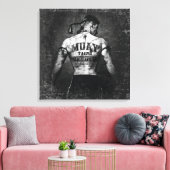 Vintag Muay Thai Fighter Leinwanddruck (Insitu (Wohnzimmer))